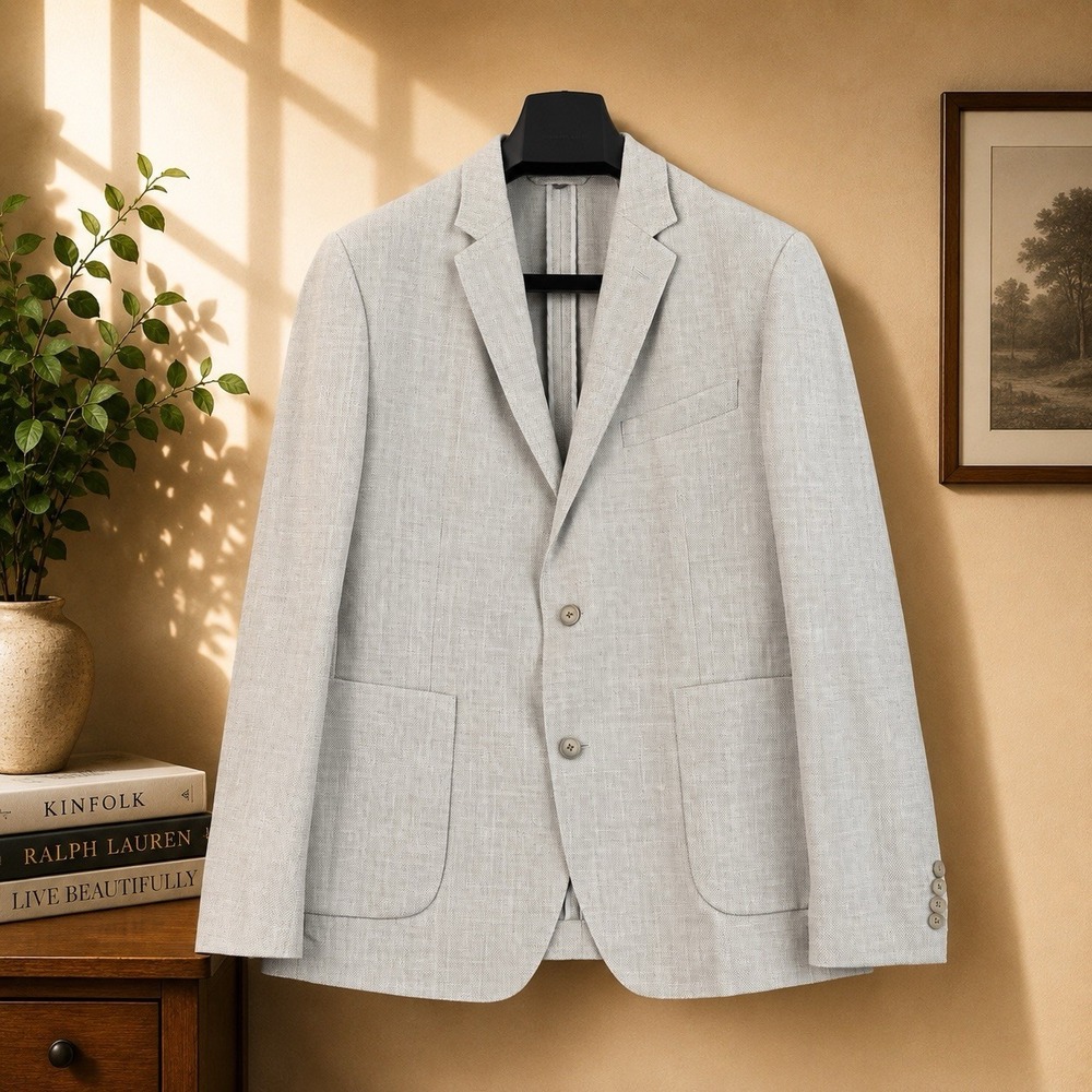 Bonobos Blazer Mens 42S Gray Vitale Barberis Canonico Wool Unstructured 2 Button